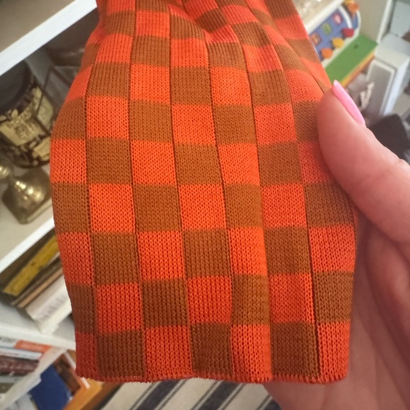 Calle Del Mar checkered orange cardigan 🍊 - Picture 6 of 7